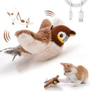 ChirpBird™ | Pássaro Simulado Recarregável com Som e Movimento para Gatos — Toque Ativa