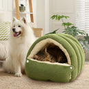 WarmCave™ | Cama Fechada de Pelúcia Térmica com Capa Removível para Gatos e Pets Pequenos