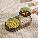 DuoHeight™ | Conjunto Duplo de Tigelas com Suporte de Altura Ajustável para Gatos e Cães