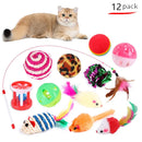 PlayKit™ | Kit Completo de Brinquedos para Gatos com Varinhas, Ratinhos, Bolas e Sino
