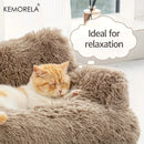 LuxSofa™ | Sofá de Pelúcia Longa Espessada para Gatos Grandes — Alto e Acolchoado