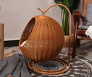 RoundHang™ | Hammock Redondo Semiaberto em Rattan para Gatos — Verão e Inverno