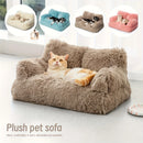 LuxSofa™ | Sofá de Pelúcia Longa Espessada para Gatos Grandes — Alto e Acolchoado