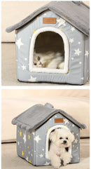 FoldHouse™ | Casinha Dobrável Removível e Lavável para Gatos e Cães de Pequeno Porte