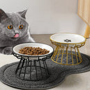 NordicPaw™ | Tigela de Cerâmica Nórdica com Pé Alto para Gatos e Cães