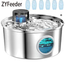 ChargeFount™ | Bebedouro de Aço Inox Sem Fio com Recarga para Gatos