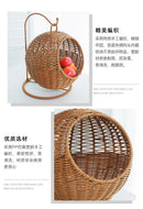 RattanNest™ | Ninho Suspenso em Rattan Trançado para Gatos — Estilo e Conforto