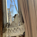 RopeSwing™ | Hammock Suspenso de Corda de Algodão Trançada para Gatos — Interior