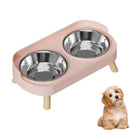 CervicalDuo™ | Conjunto Duplo de Tigelas em Aço Inox com Proteção Cervical para Pets