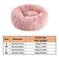 DonutBed™ | Cama Redonda Donut de Pelúcia Quente para Cães e Gatos