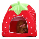 StrawCave™ | Casinha Dobrável de Inverno com Almofada Removível para Gatos e Cães