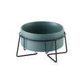 StandBowl™ | Conjunto Duplo de Tigelas de Cerâmica com Suporte para Gatos e Cães