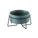 StandBowl™ | Conjunto Duplo de Tigelas de Cerâmica com Suporte para Gatos e Cães