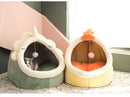 DreamCave™ | Cama Caverna Dobrável Removível com Estampa Cartoon para Pets