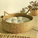 RattanBasket™ | Cesta-Cama de Rattan Trançado com Almofada para Gatos e Cães