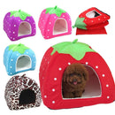 StrawCave™ | Casinha Dobrável de Inverno com Almofada Removível para Gatos e Cães