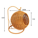 RattanNest™ | Ninho Suspenso em Rattan Trançado para Gatos — Estilo e Conforto