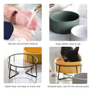 StandBowl™ | Conjunto Duplo de Tigelas de Cerâmica com Suporte para Gatos e Cães