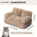 LuxSofa™ | Sofá de Pelúcia Longa Espessada para Gatos Grandes — Alto e Acolchoado