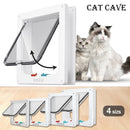 FlipSafe™ | Porta Basculante em PVC com Trava 4 Vias para Pets
