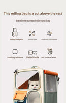 TravelPet™ | Mochila Mala com Trolley para Gatos e Cães Pequenos