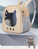 LuxCarry™ | Mochila Transportadora Transparente em Couro PU para Gatos e Cães