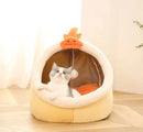 DreamCave™ | Cama Caverna Dobrável Removível com Estampa Cartoon para Pets