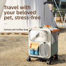 TravelPet™ | Mochila Mala com Trolley para Gatos e Cães Pequenos