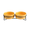 StandBowl™ | Conjunto Duplo de Tigelas de Cerâmica com Suporte para Gatos e Cães