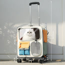 TravelPet™ | Mochila Mala com Trolley para Gatos e Cães Pequenos