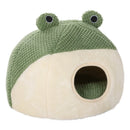 FrogVilla™ | Casinha Semiaberta em Formato de Sapo com Colchão para Gatos e Cães