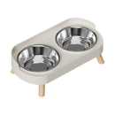 CervicalDuo™ | Conjunto Duplo de Tigelas em Aço Inox com Proteção Cervical para Pets