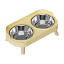 CervicalDuo™ | Conjunto Duplo de Tigelas em Aço Inox com Proteção Cervical para Pets