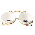 CeramBowl™ | Tigela Dupla de Cerâmica para Ração e Água de Gatos e Cães