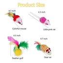 PlayKit™ | Kit Completo de Brinquedos para Gatos com Varinhas, Ratinhos, Bolas e Sino