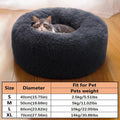 DonutBed™ | Cama Redonda Donut de Pelúcia Quente para Cães e Gatos