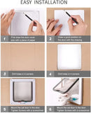FlipSafe™ | Porta Basculante em PVC com Trava 4 Vias para Pets