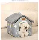 FoldHouse™ | Casinha Dobrável Removível e Lavável para Gatos e Cães de Pequeno Porte