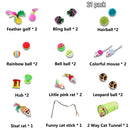 PlayKit™ | Kit Completo de Brinquedos para Gatos com Varinhas, Ratinhos, Bolas e Sino