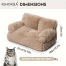 LuxSofa™ | Sofá de Pelúcia Longa Espessada para Gatos Grandes — Alto e Acolchoado