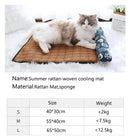 CoolRattan™ | Tapete Refrescante de Rattan Natural para Gatos e Cães — Verão