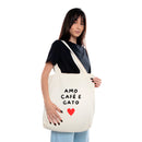 Bolsa Ecobag Estampa Eu amo Café e Gatos - 100% algodão